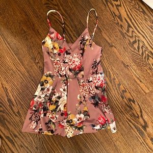 Purple Floral Romper